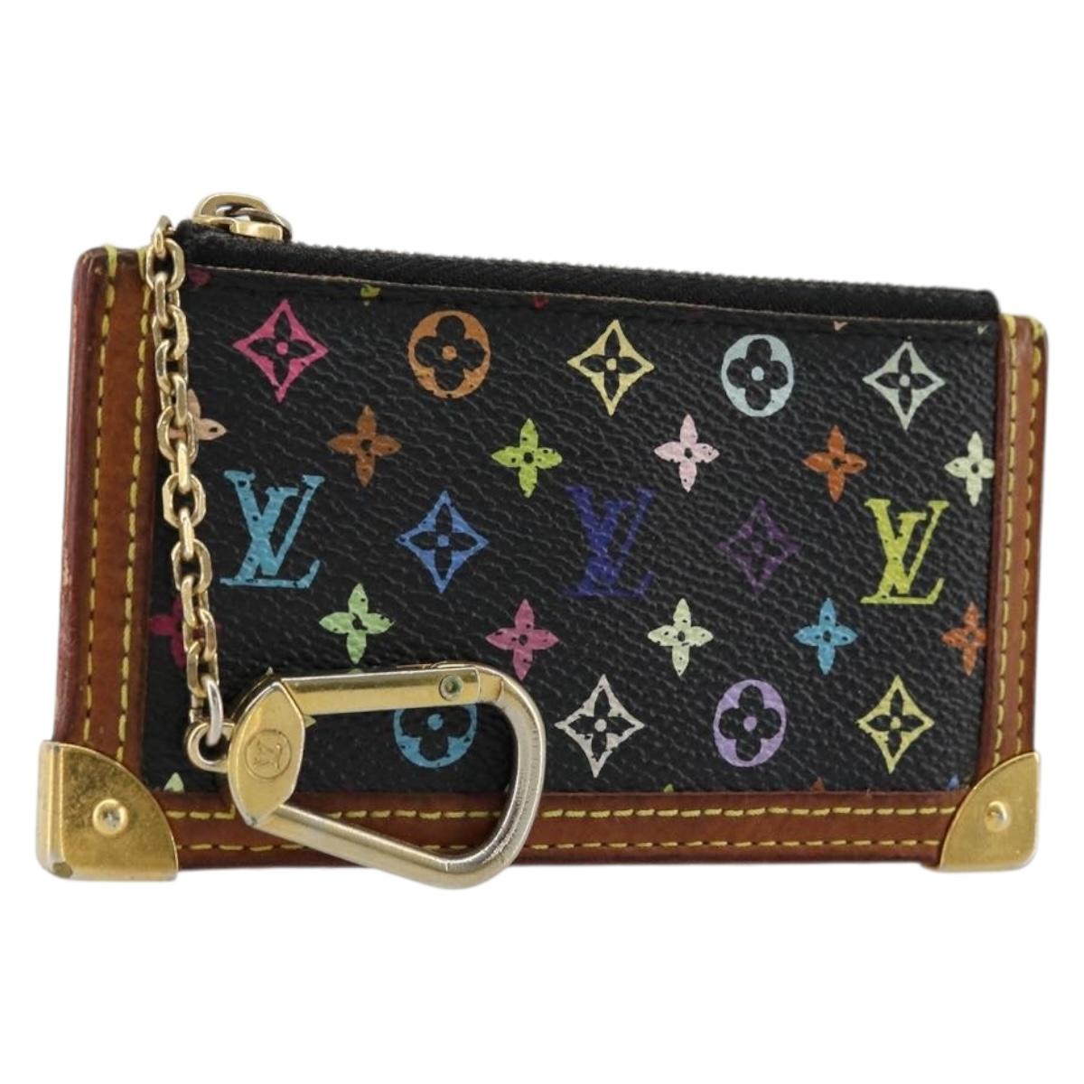 Louis Vuitton Monogram Multicolor Pochette Cles Purse Black M13664