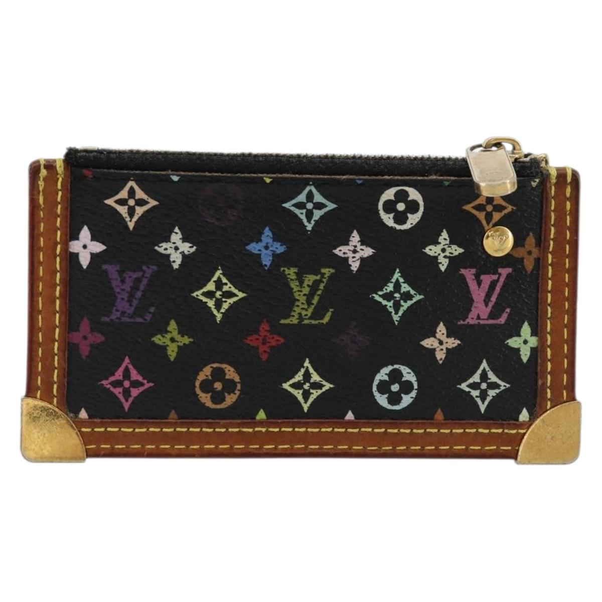 Louis Vuitton Monogram Multicolor Pochette Cles Purse Black M13664