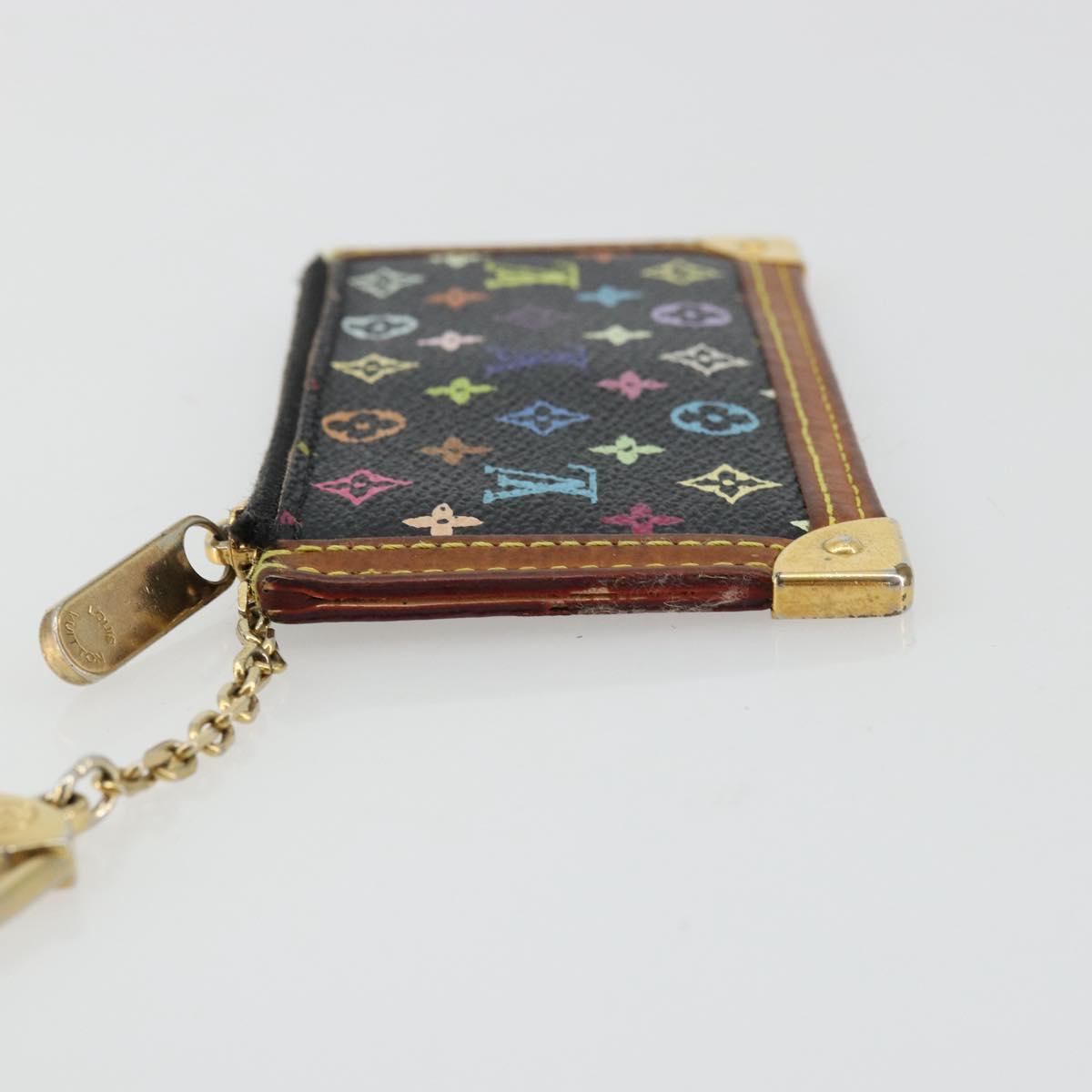 Louis Vuitton Monogram Multicolor Pochette Cles Purse Black M13664