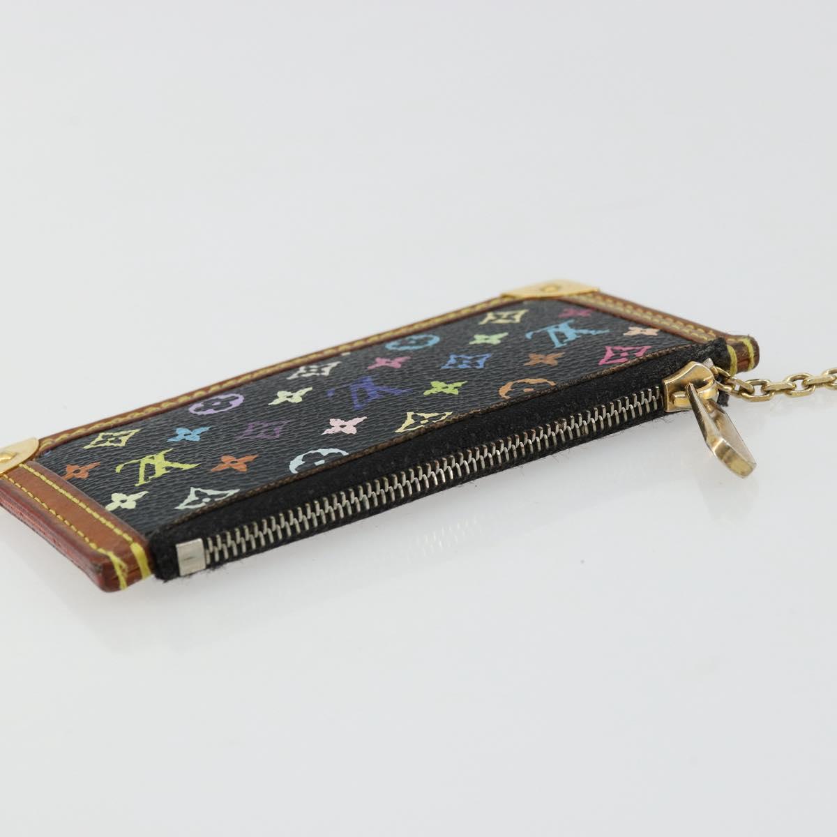 Louis Vuitton Monogram Multicolor Pochette Cles Purse Black M13664
