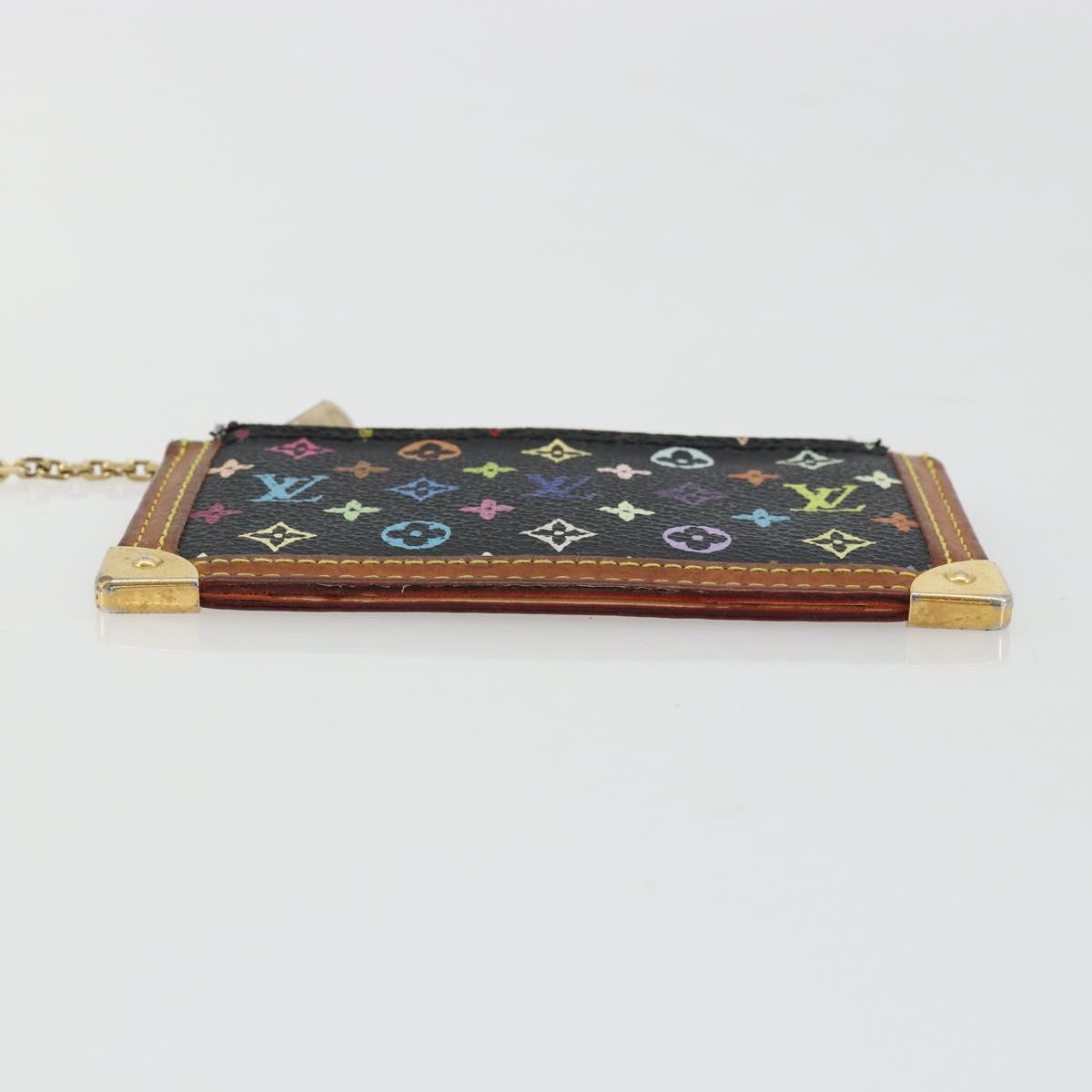 Louis Vuitton Monogram Multicolor Pochette Cles Purse Black M13664