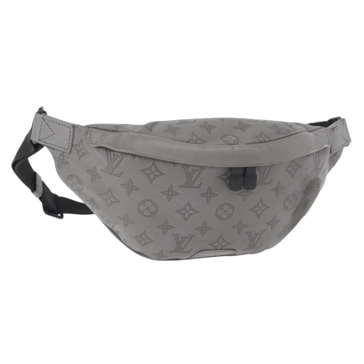 Louis Vuitton Monogram Shadow Discovery Bum Bag PM Gray M46108 LV