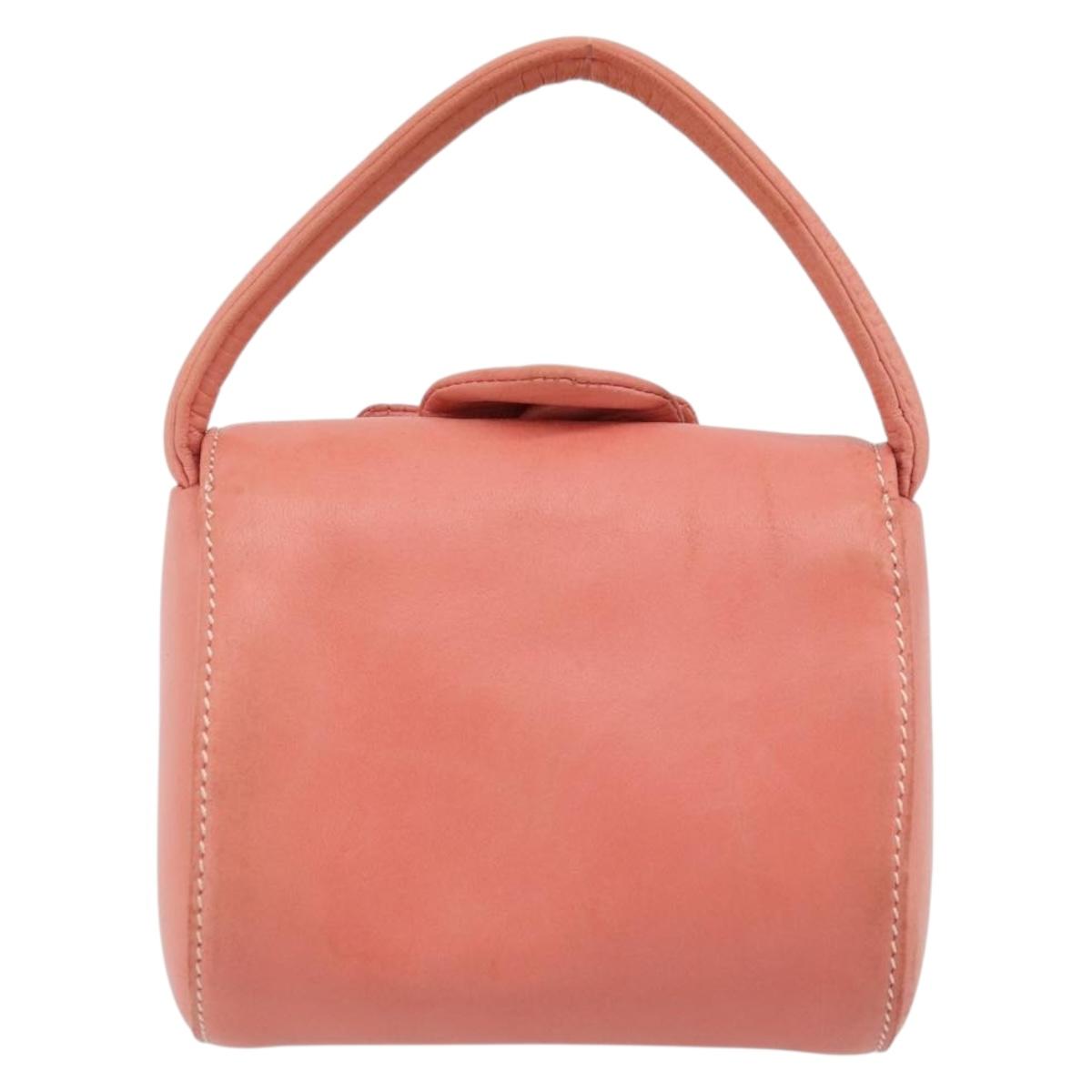LOEWE Hand Bag Leather Pink Gold