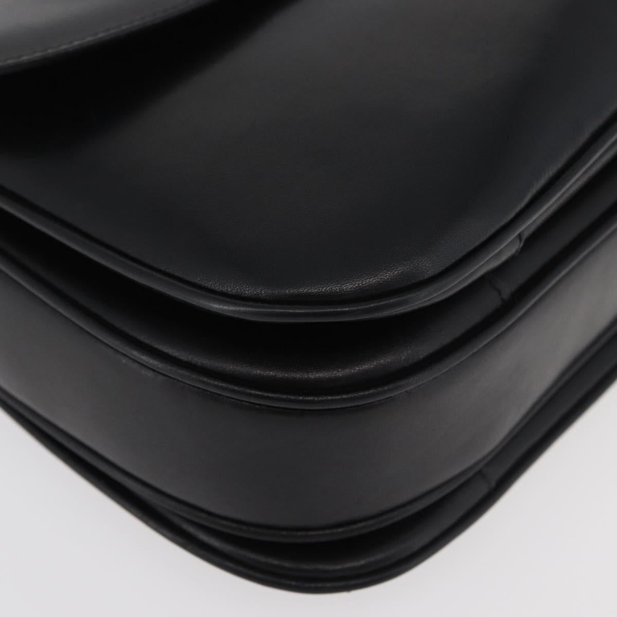 CELINE Shoulder Bag Leather Black Gold
