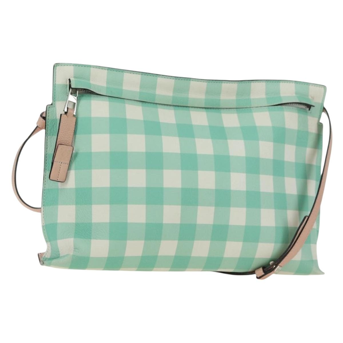 LOEWE Shoulder Bag Leather Pink Silver