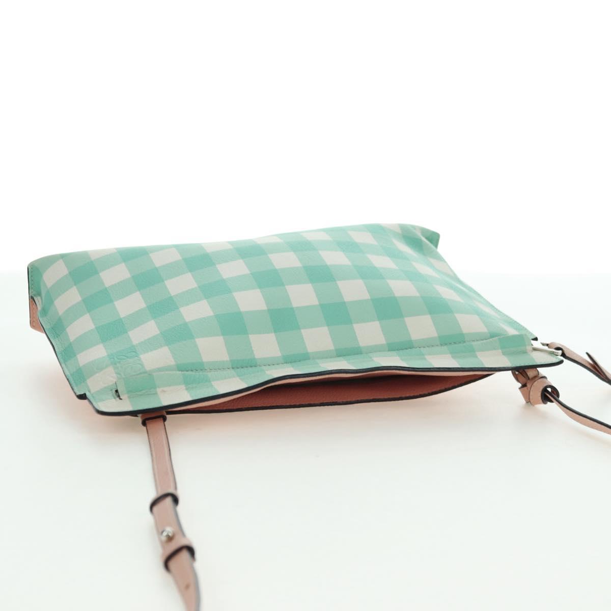 LOEWE Shoulder Bag Leather Pink Silver