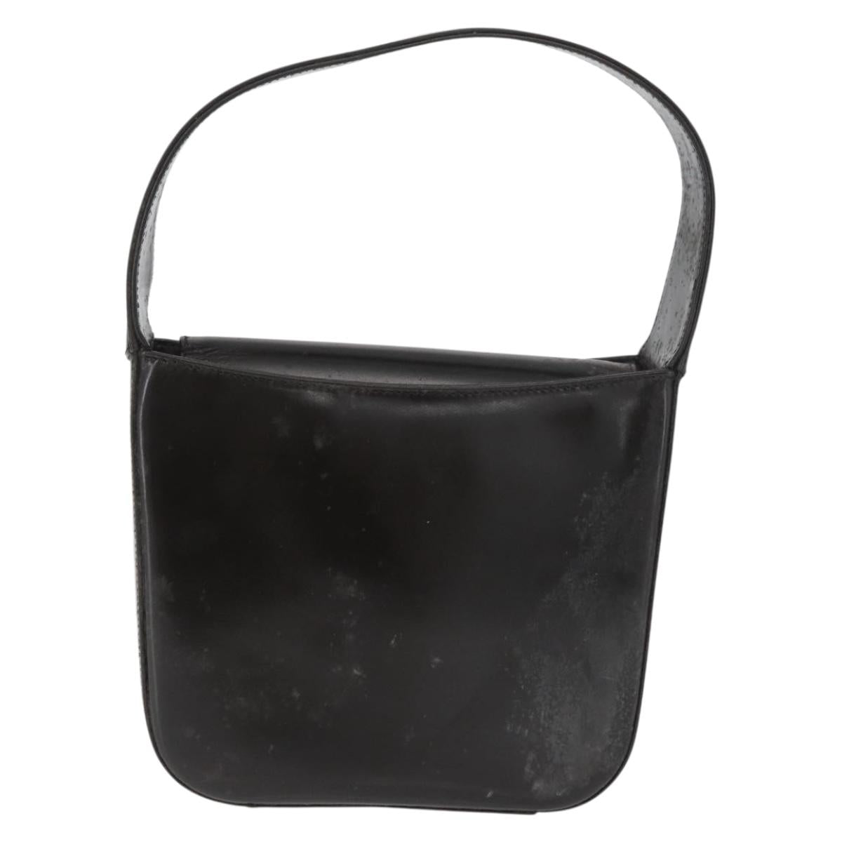 GUCCI Shoulder Bag Patent leather Brown Silver