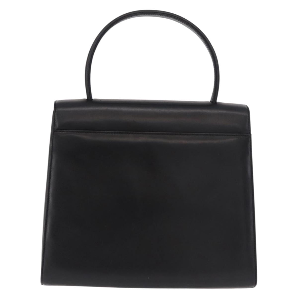 GIVENCHY Hand Bag Leather Black Gold