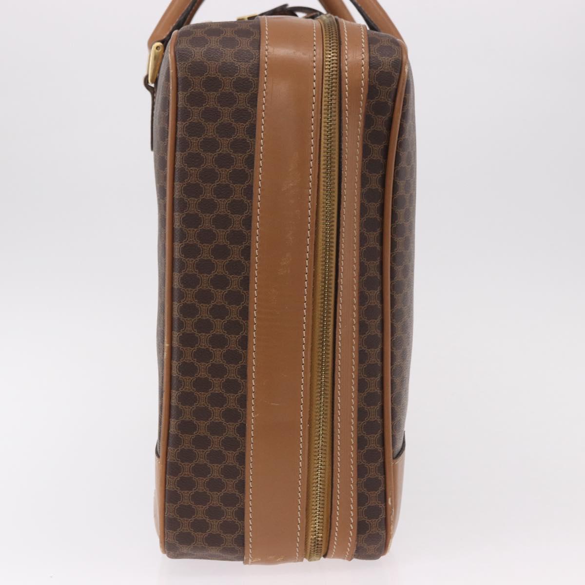 CELINE Attache Case Macadam Canvas Trunk PVC Brown Gold