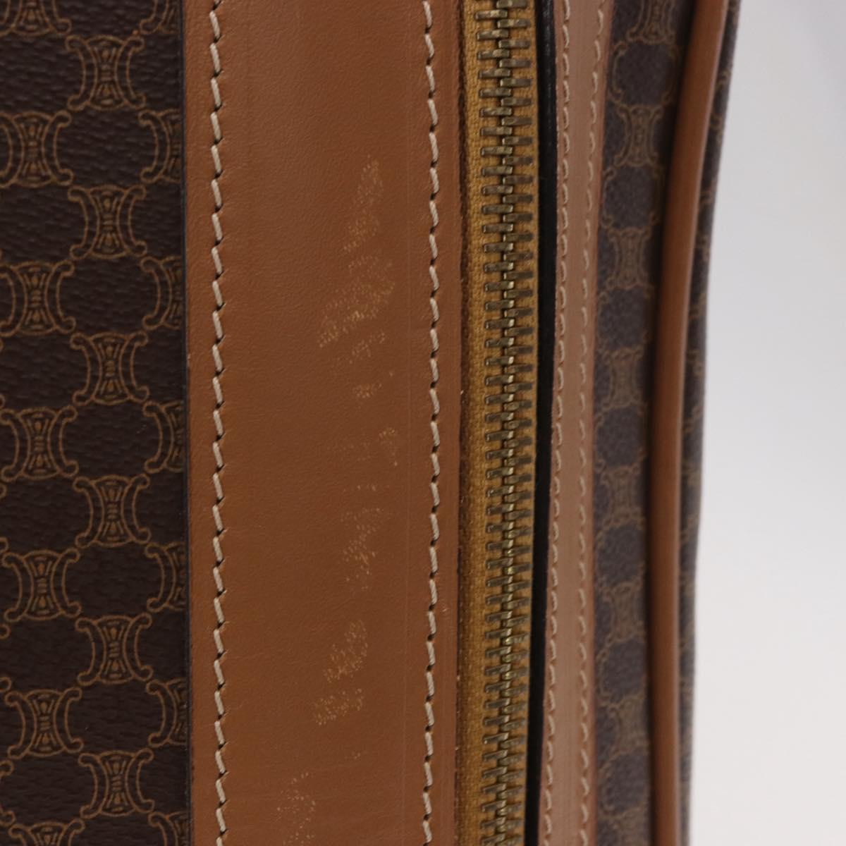 CELINE Attache Case Macadam Canvas Trunk PVC Brown Gold