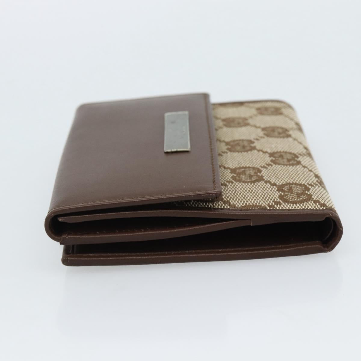 GUCCI GG Canvas Compact Wallet Beige
