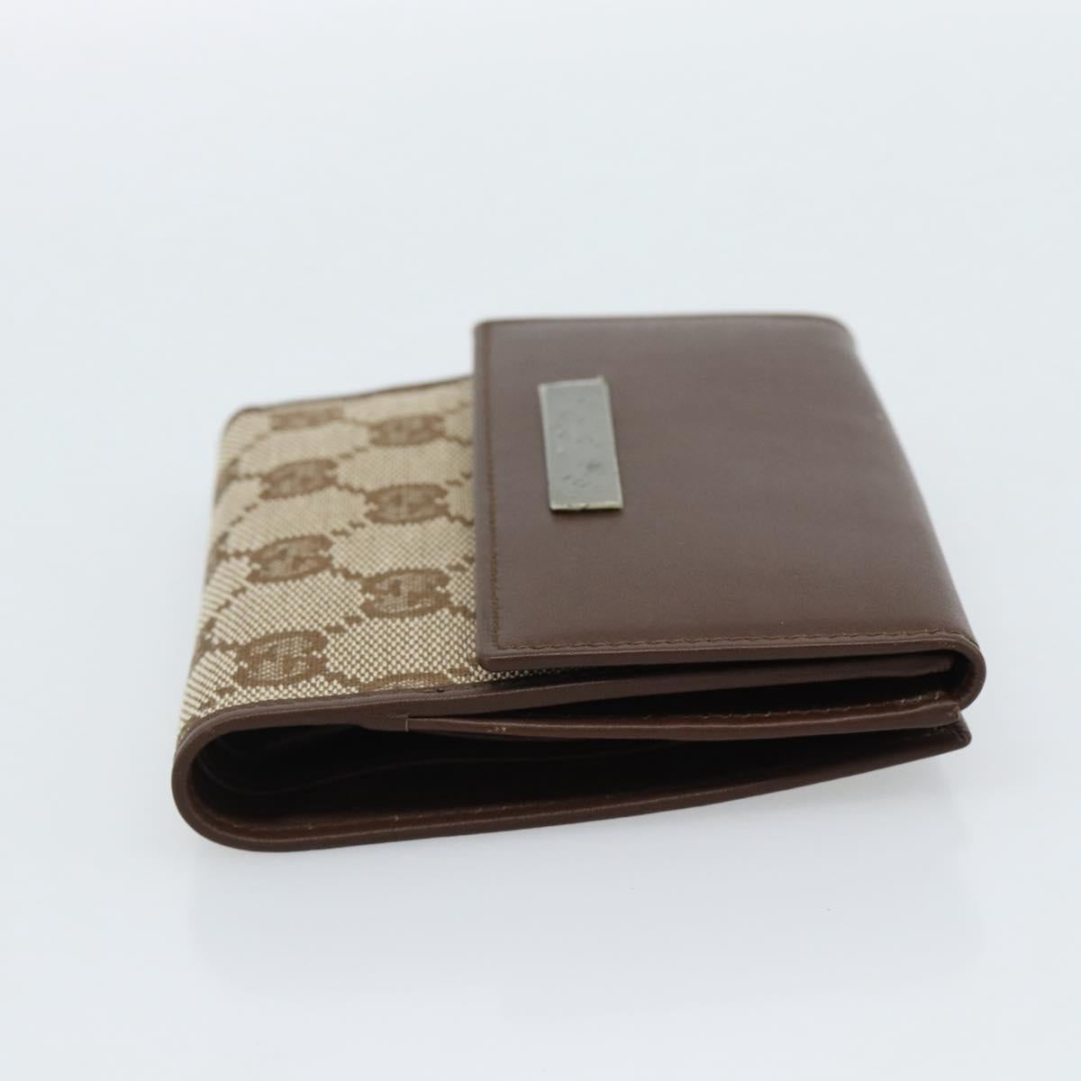 GUCCI GG Canvas Compact Wallet Beige