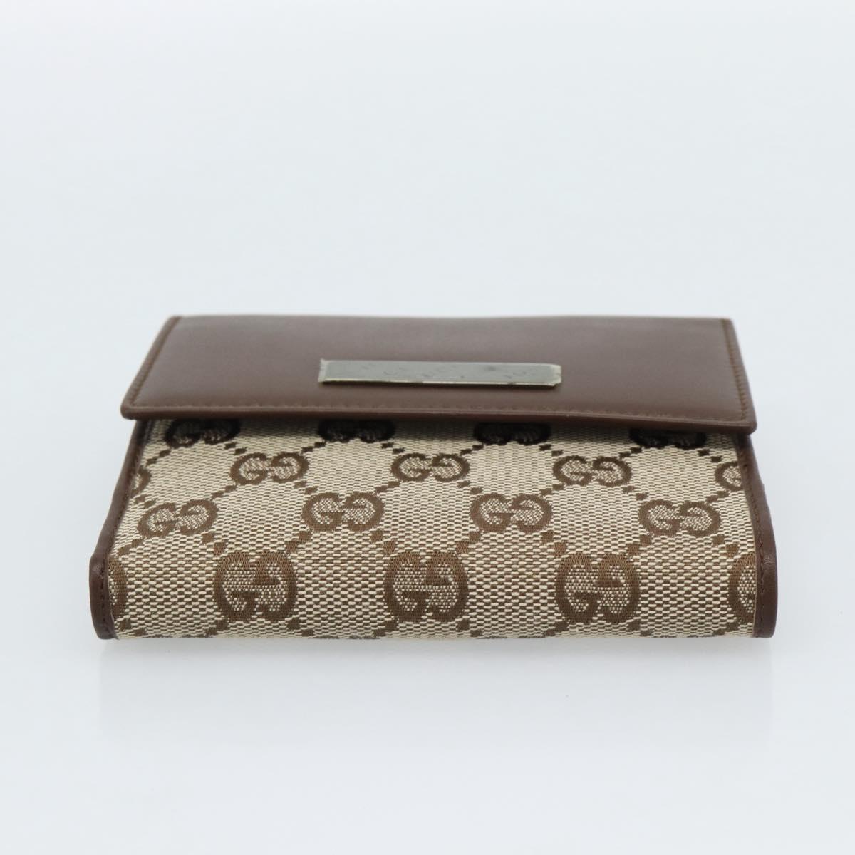 GUCCI GG Canvas Compact Wallet Beige
