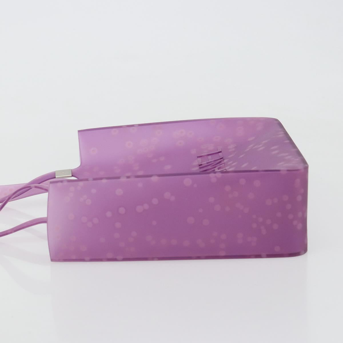 CHANEL Tote Bag Rubber Purple CC