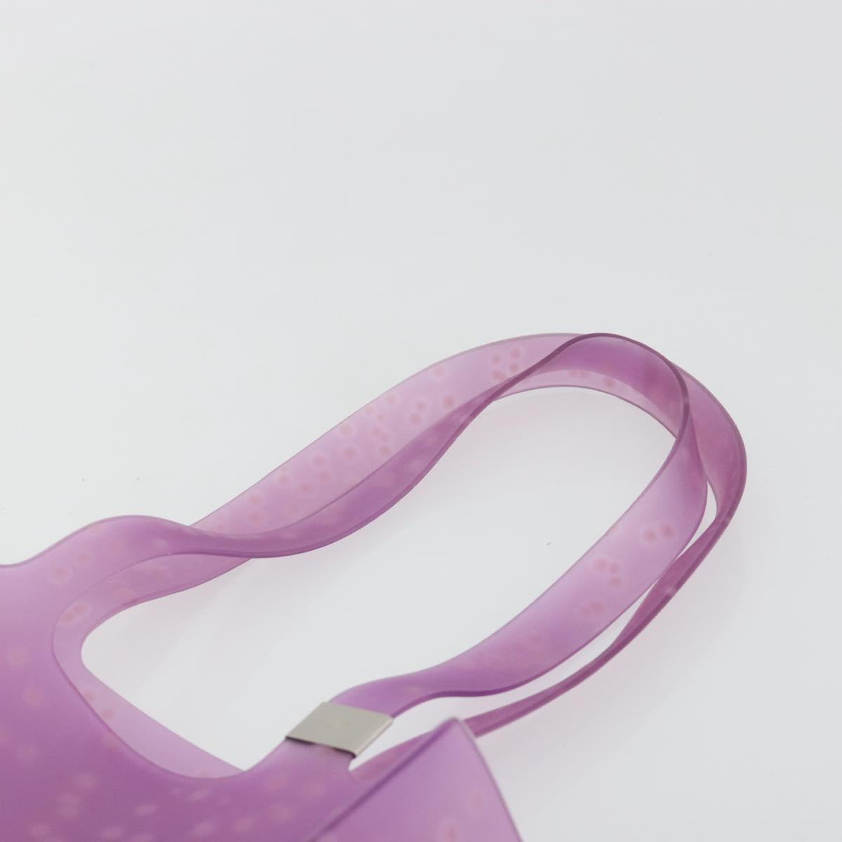 CHANEL Tote Bag Rubber Purple CC