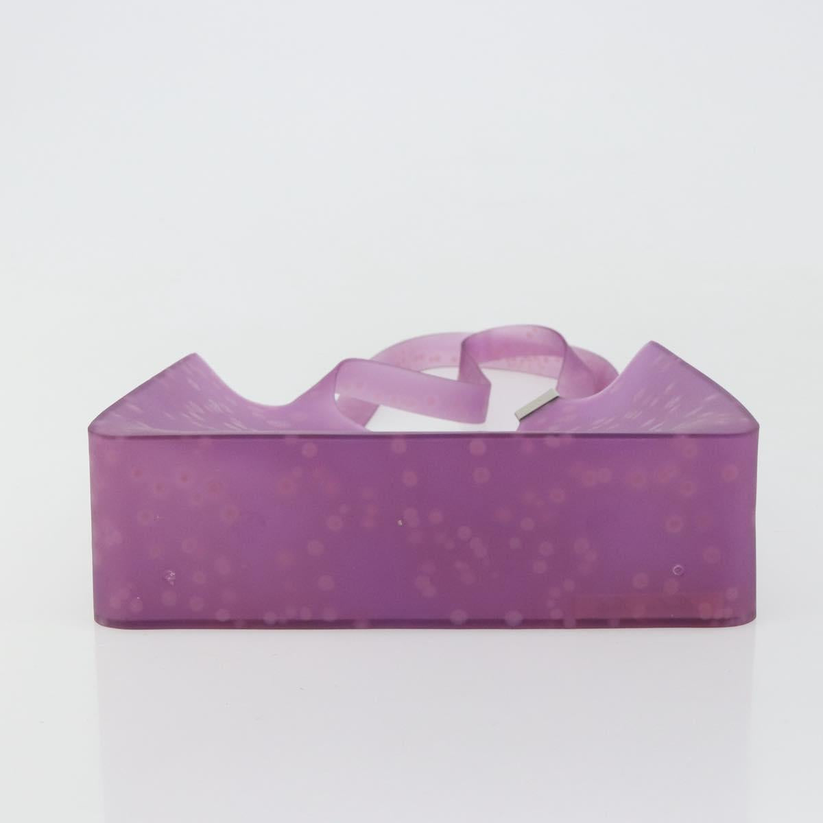 CHANEL Tote Bag Rubber Purple CC