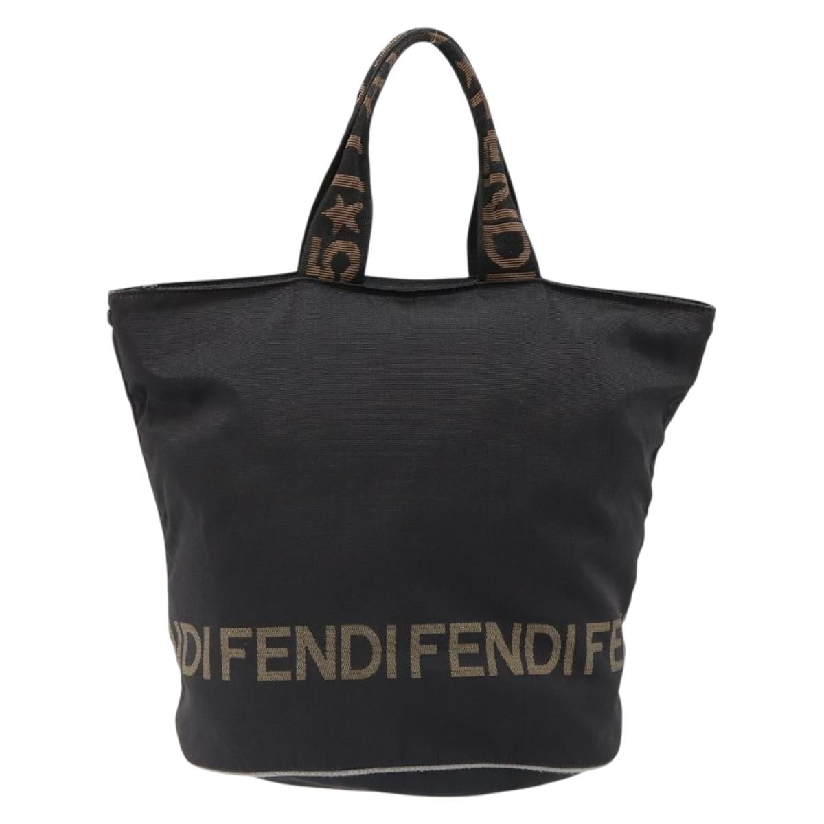 FENDI Hand Bag Canvas Black