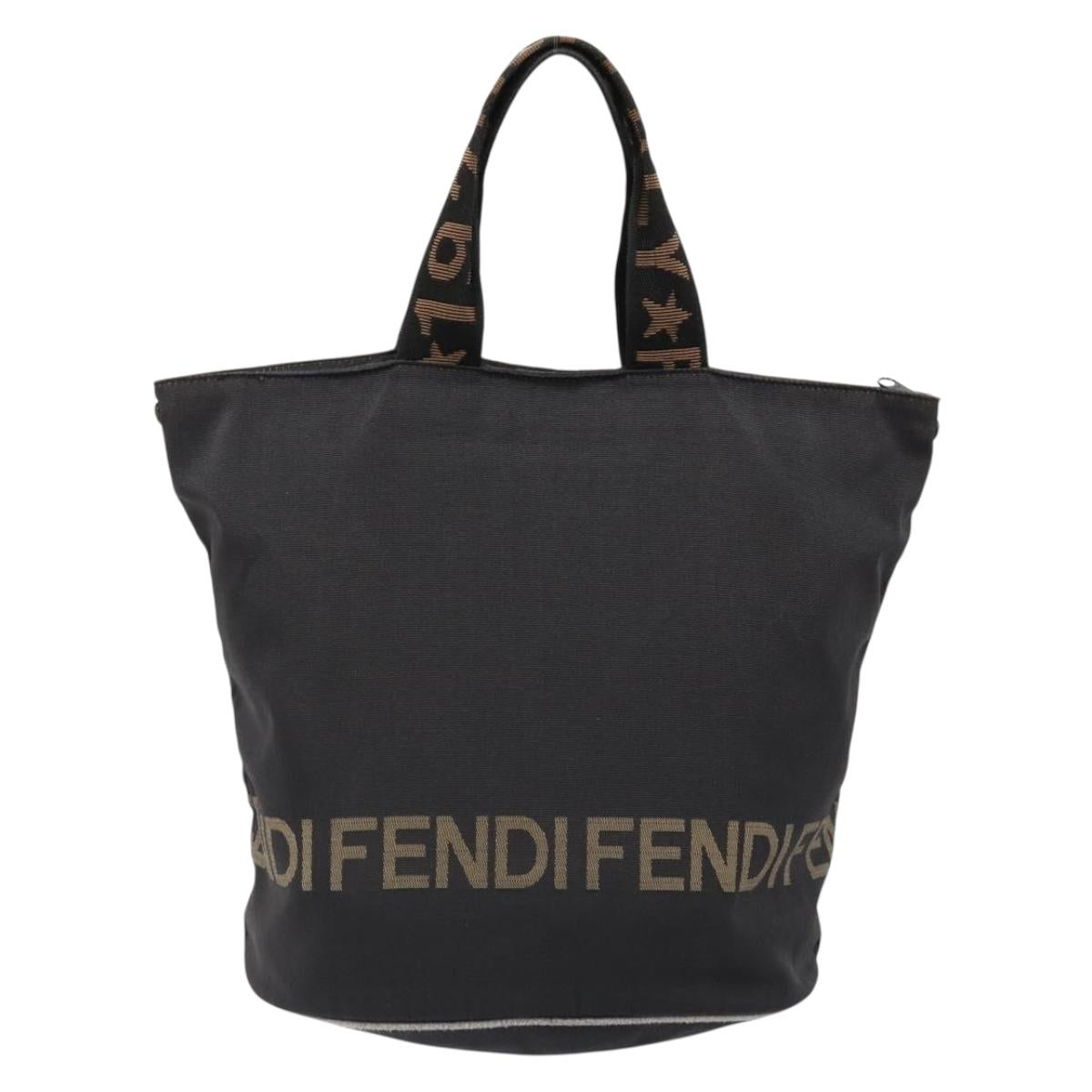 FENDI Hand Bag Canvas Black