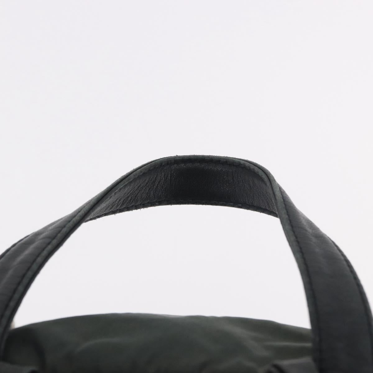 PRADA Chain Shoulder Backpack Nylon Green Silver