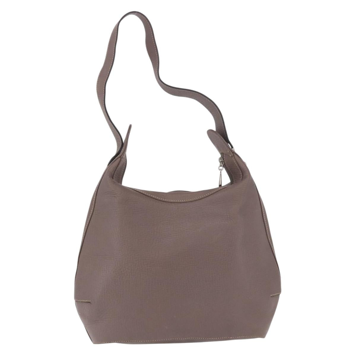 LOEWE Shoulder Bag Leather Purple gray