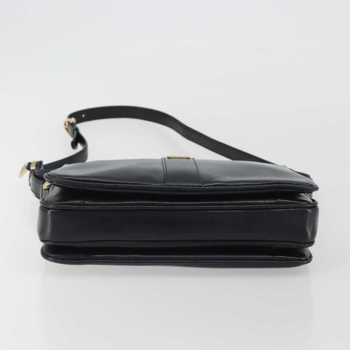 GIVENCHY Shoulder Bag Leather Navy Gold