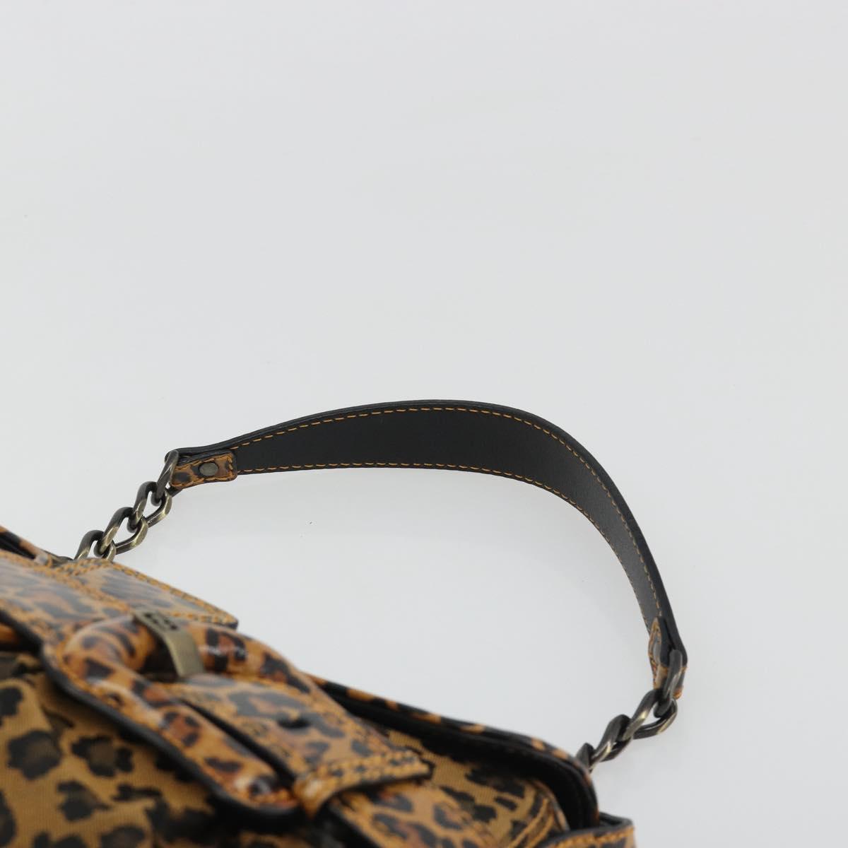 FENDI Shoulder Bag Canvas Brown Gold