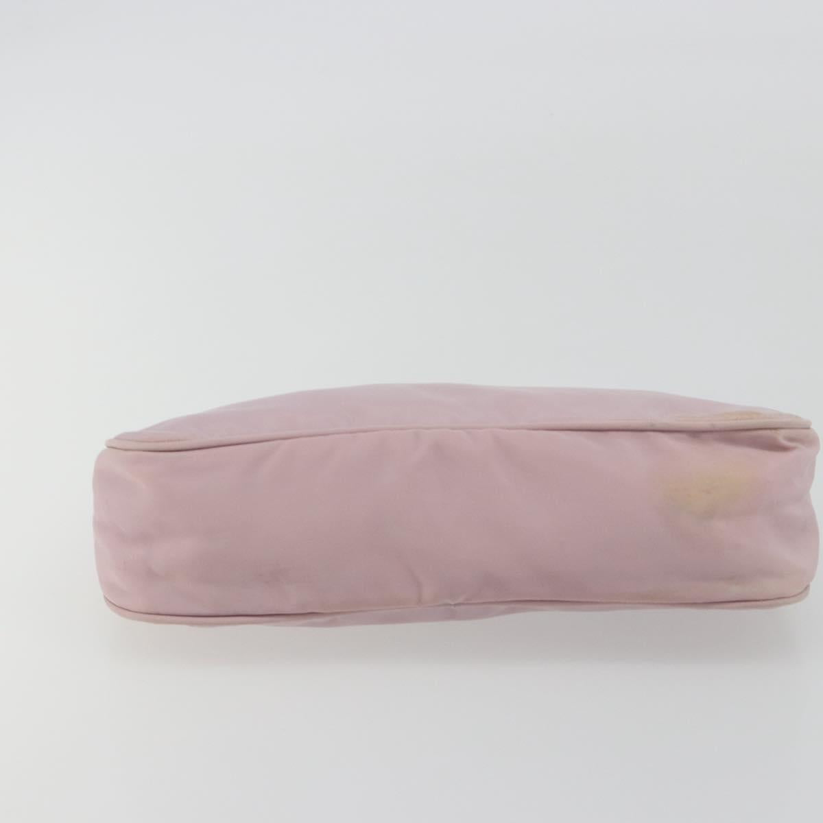 PRADA Accessory Pouch Nylon Pink Silver