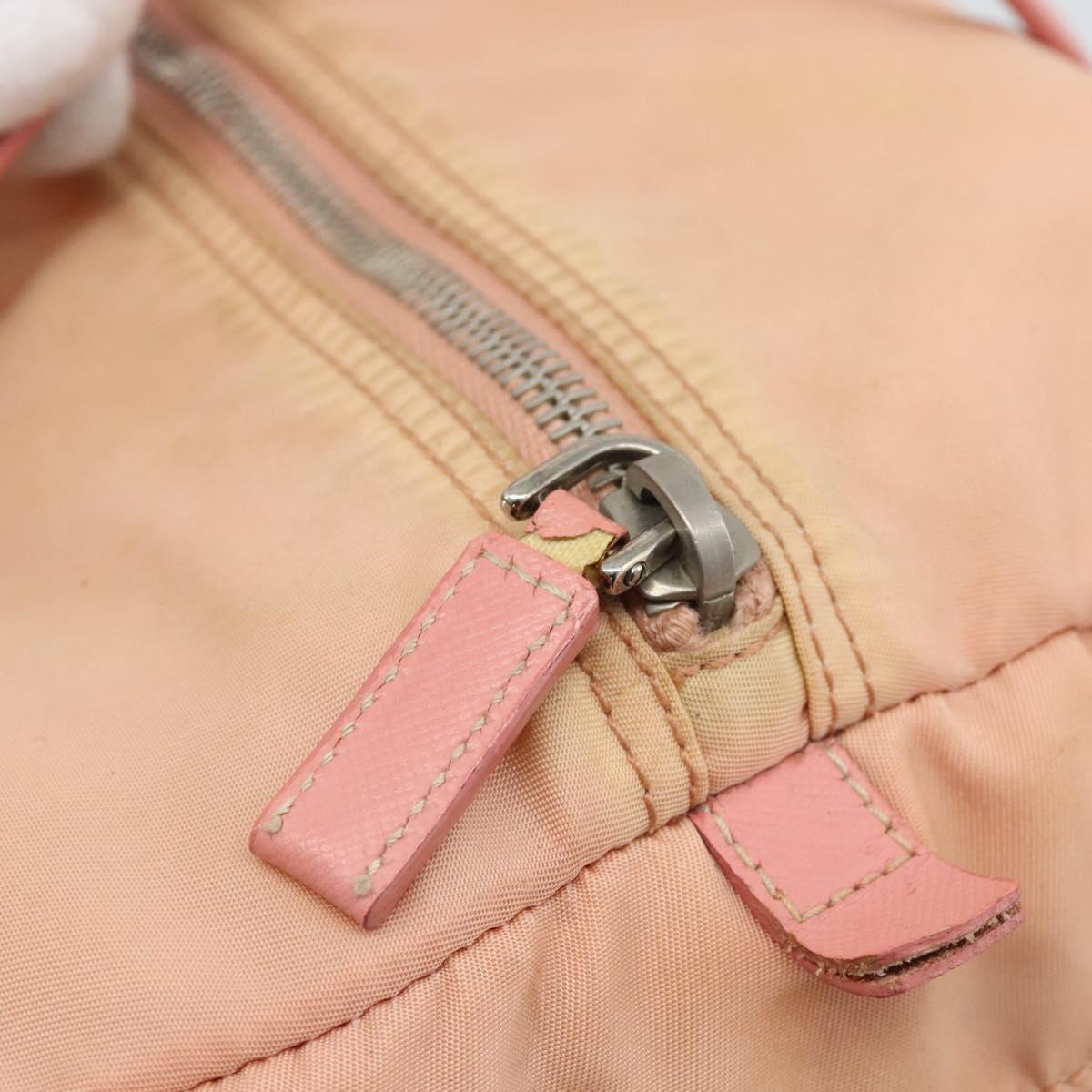 PRADA Hand Bag Nylon Pink Silver