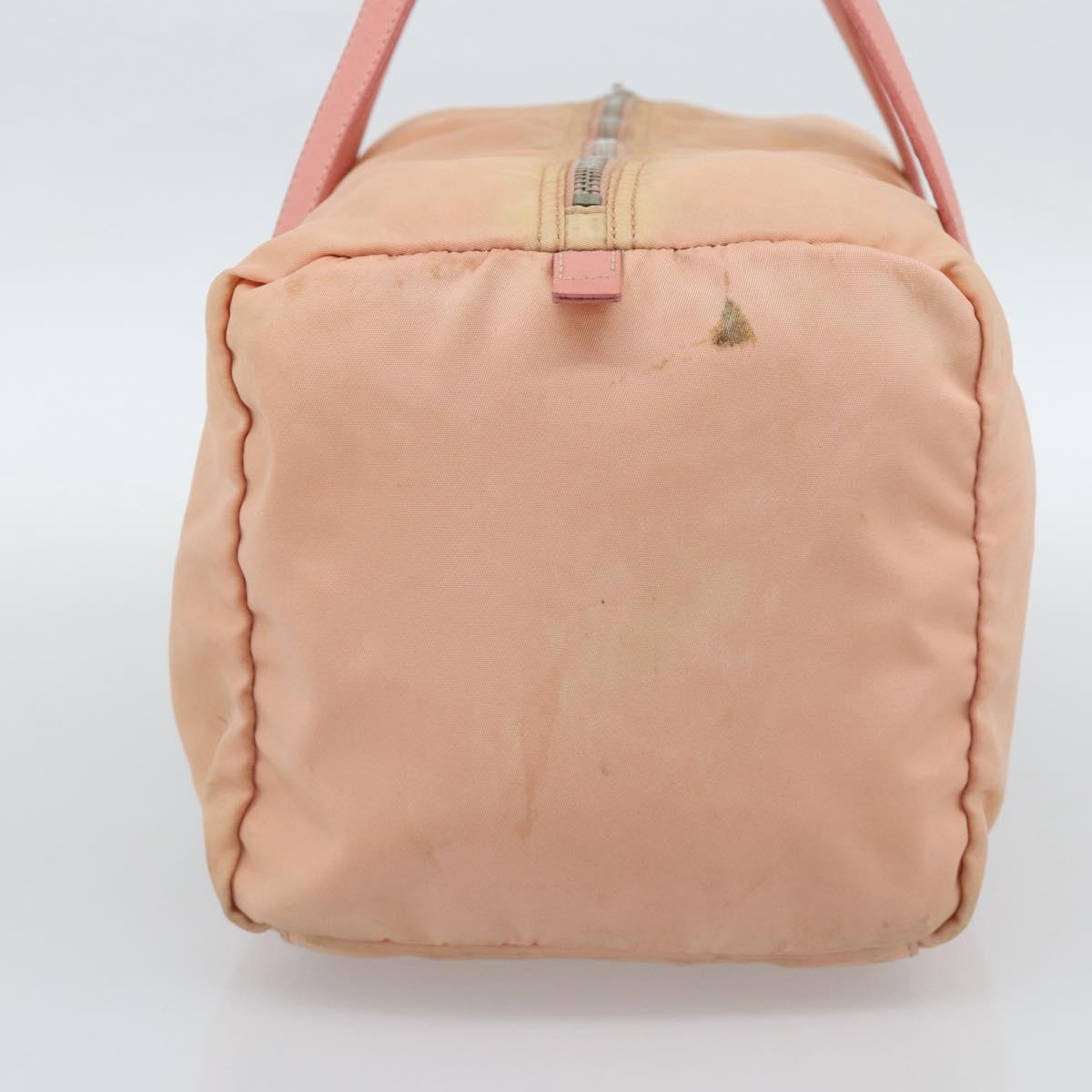 PRADA Hand Bag Nylon Pink Silver