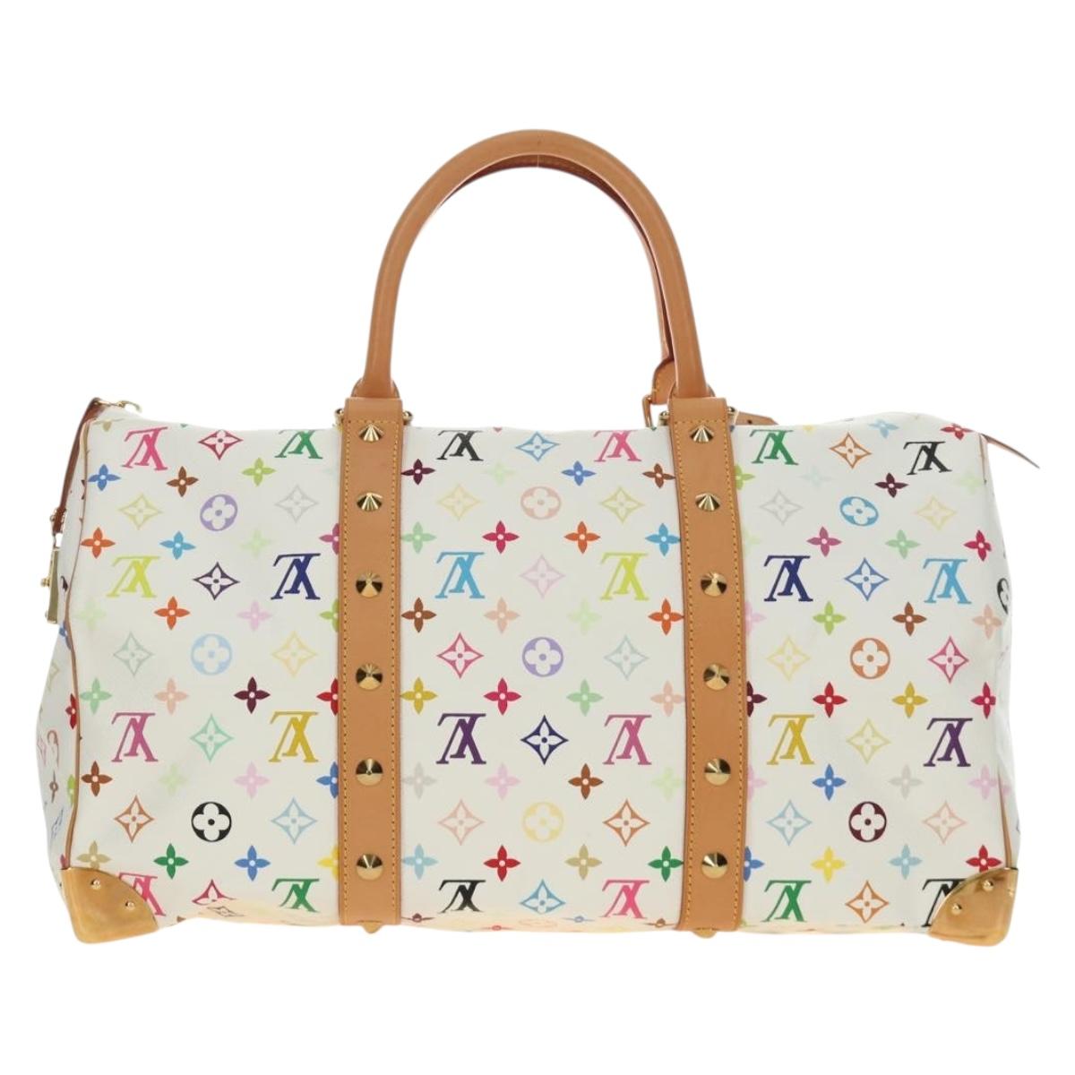 Louis Vuitton Monogram Multicolor Keepall 45 Bag White M92641 LV