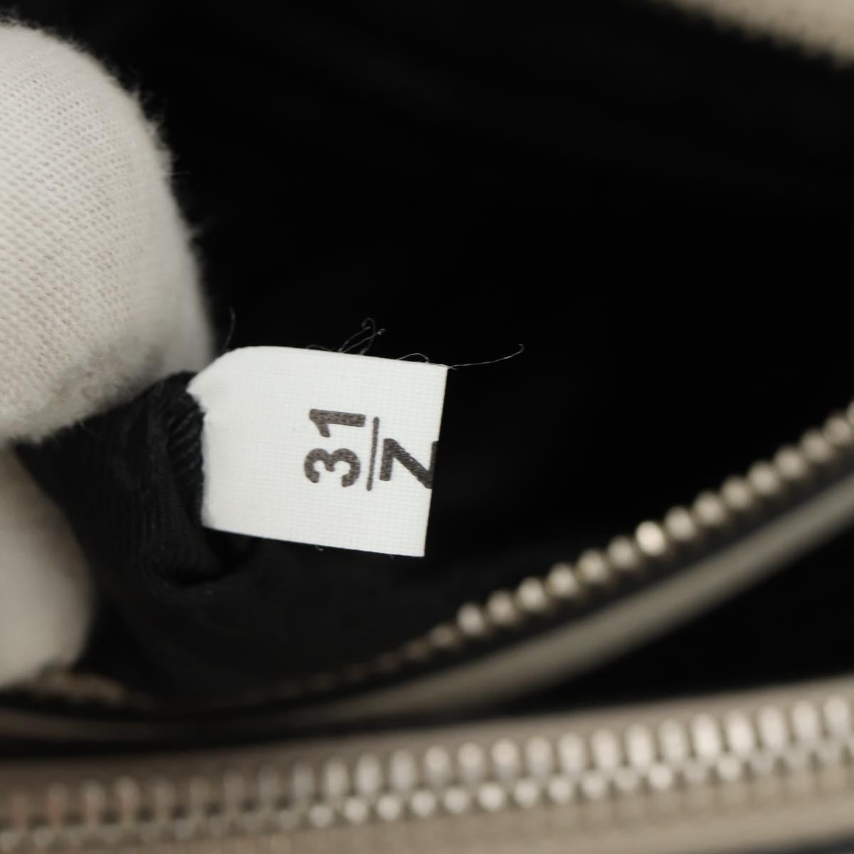 PRADA Hand Bag Leather 2way White Silver