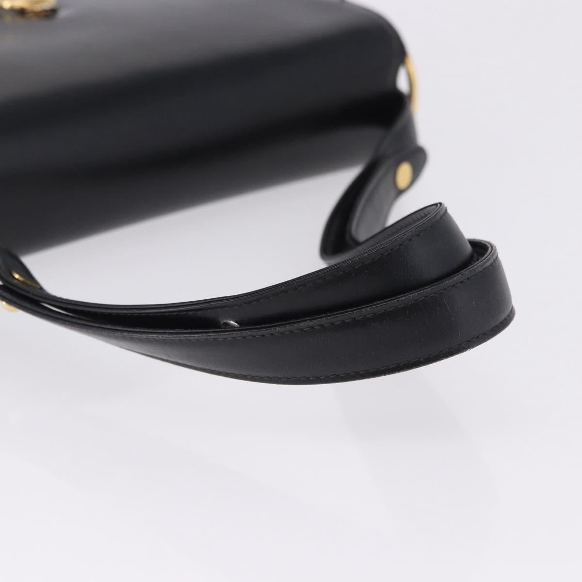 CELINE Shoulder Bag Leather Black Gold
