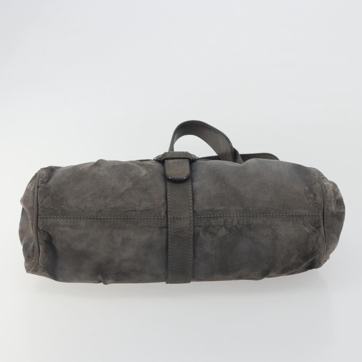 LOEWE Tote Bag Suede Gray Silver