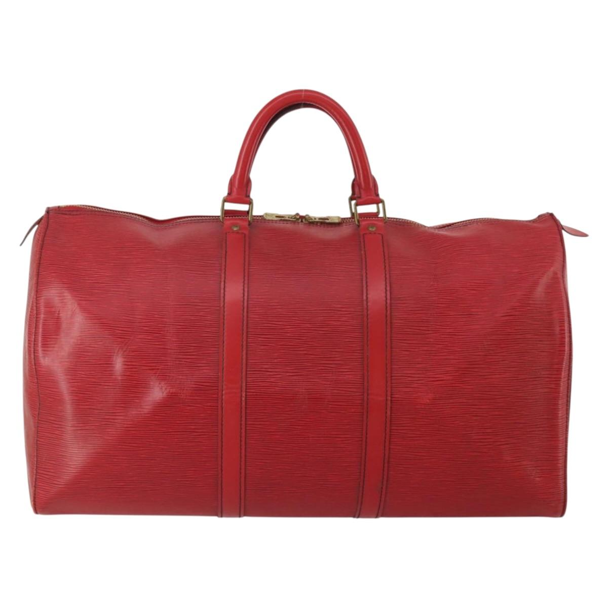 Louis Vuitton Epi Keepall 50 Boston Bag Red M42967 LV