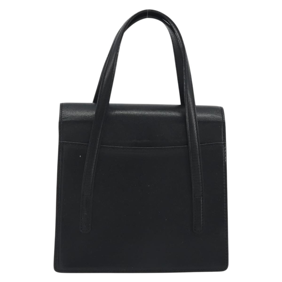 BURBERRY Hand Bag Leather Black Silver