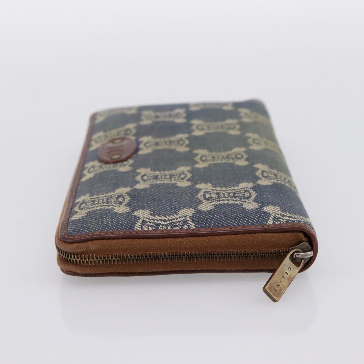 CELINE Paris Macadam Canvas Wallet Blue