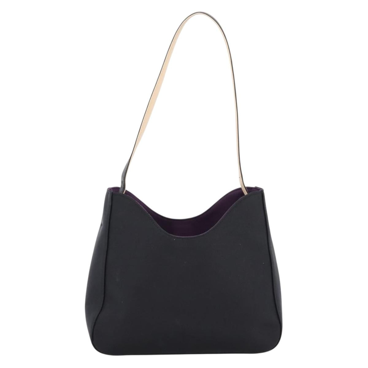 GIVENCHY Hand Bag Nylon Black Silver