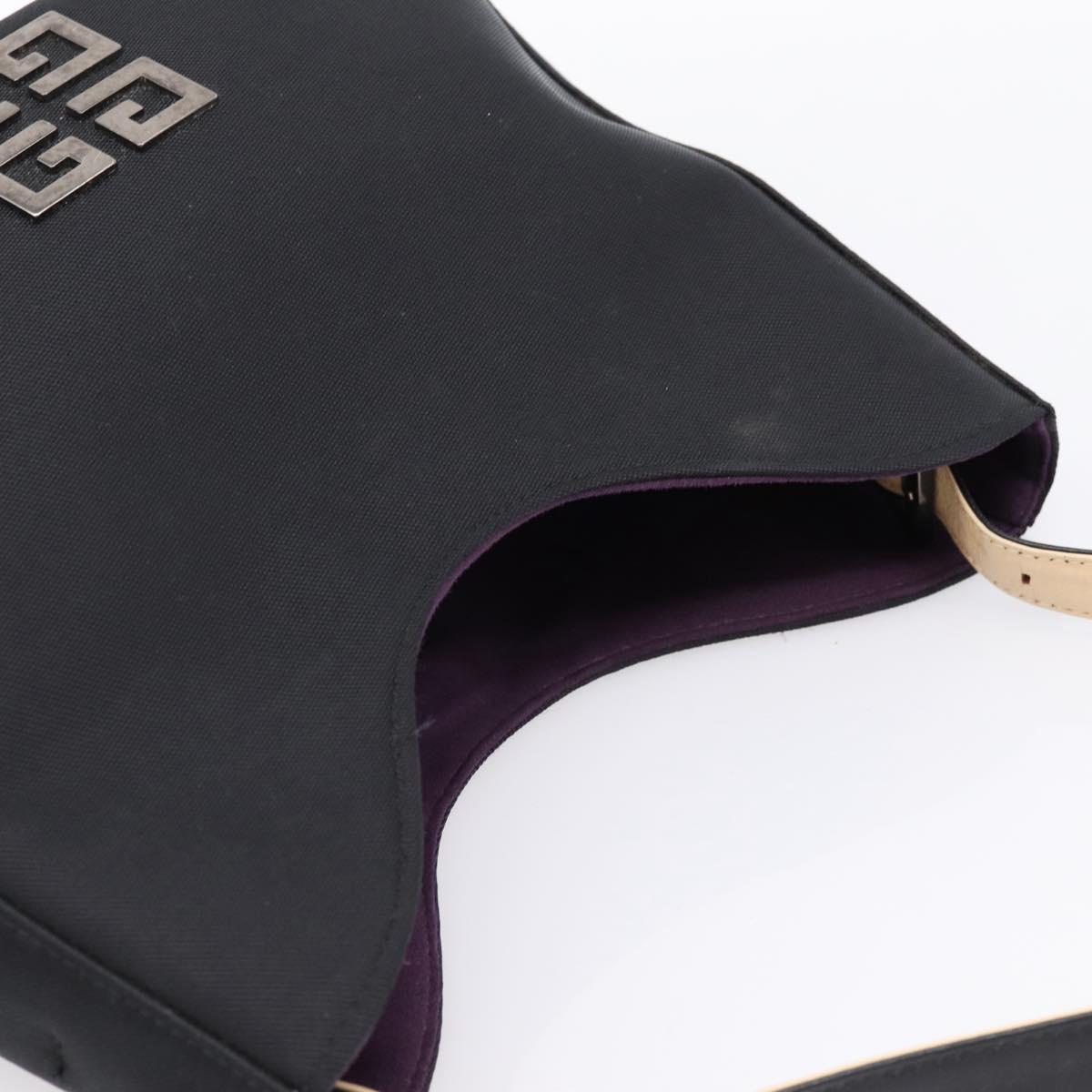 GIVENCHY Hand Bag Nylon Black Silver
