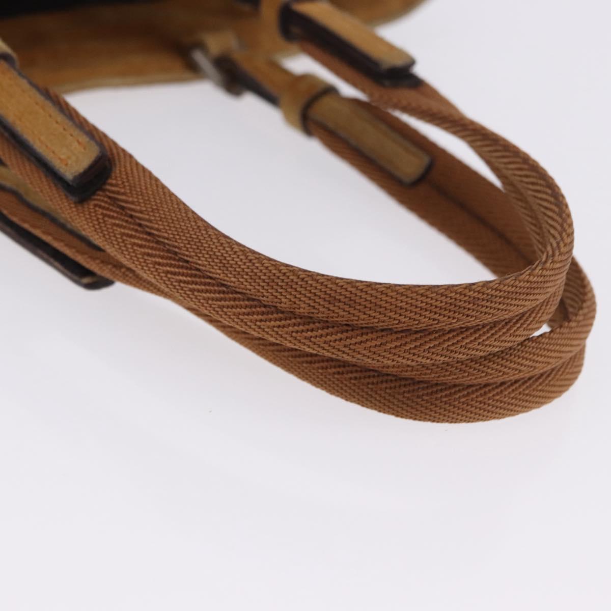 PRADA Hand Bag Suede Beige