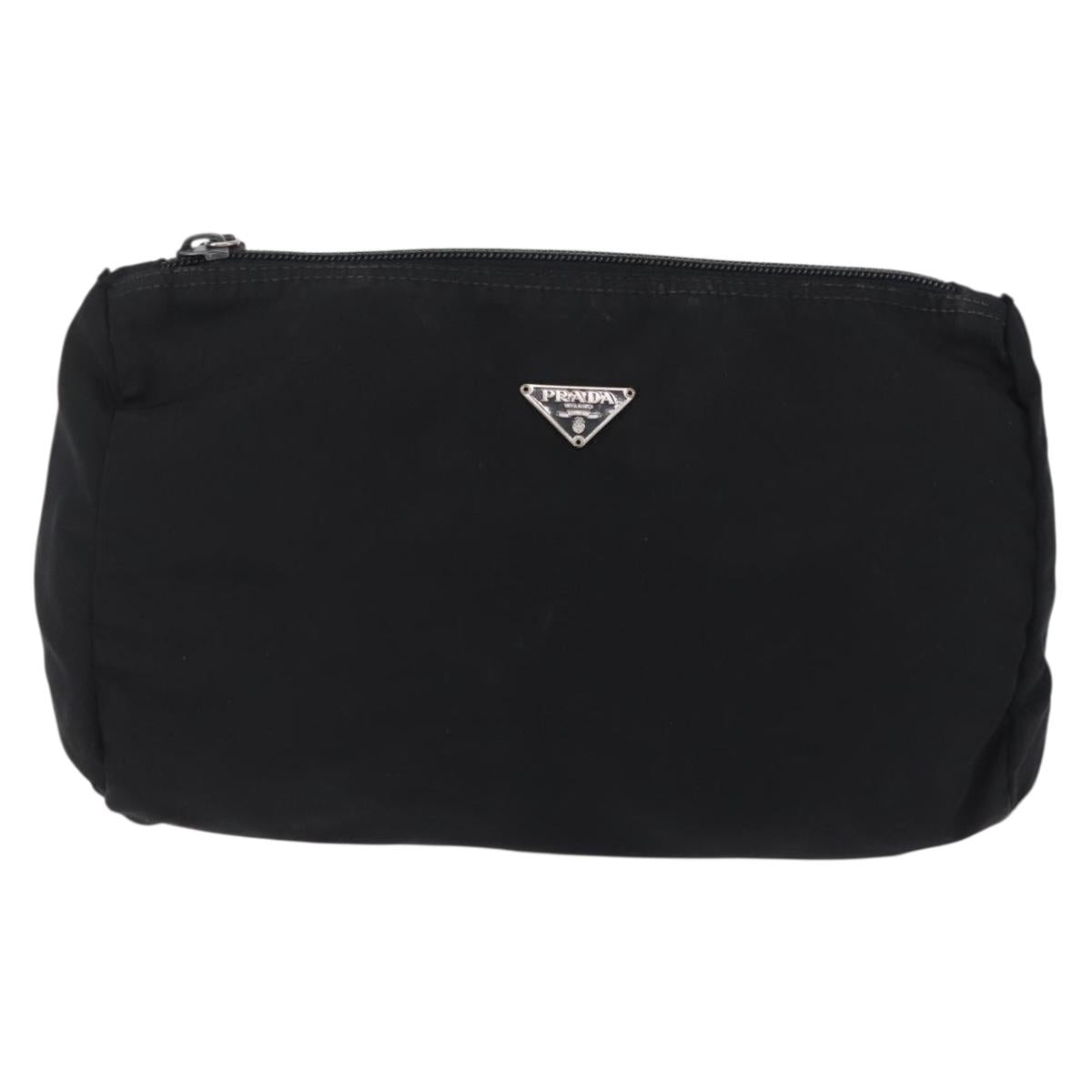 PRADA Pouch Nylon 4 Set Black Silver gold