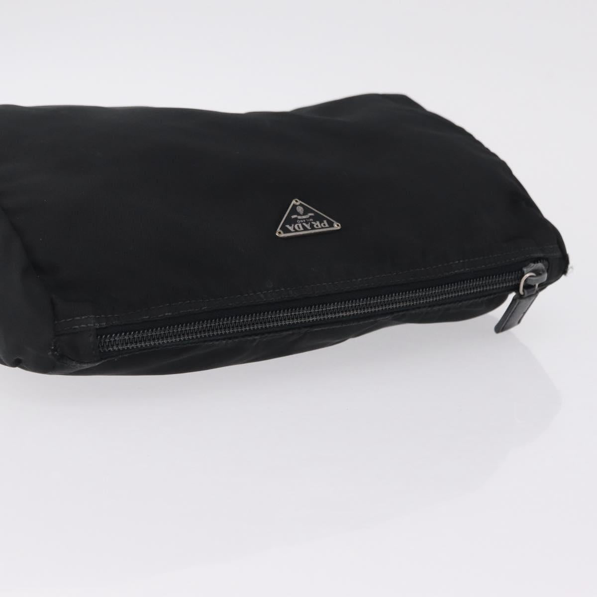 PRADA Pouch Nylon 4 Set Black Silver gold