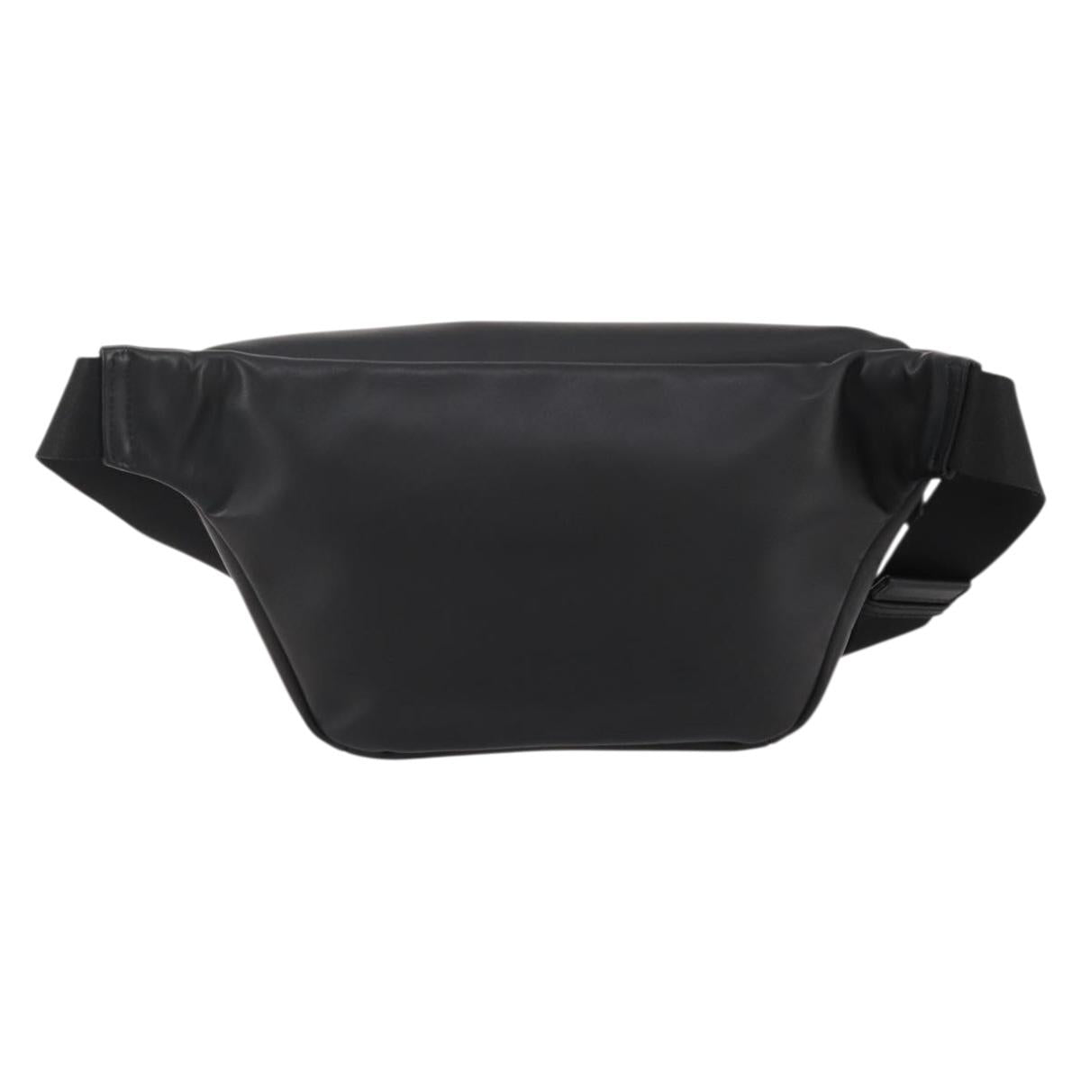 FENDI Bugseye Body Bag Leather Black Silver 7VA434
