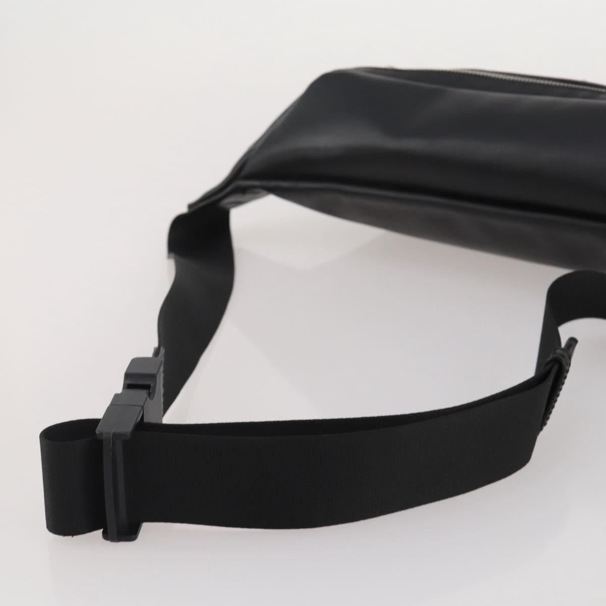 FENDI Bugseye Body Bag Leather Black Silver 7VA434