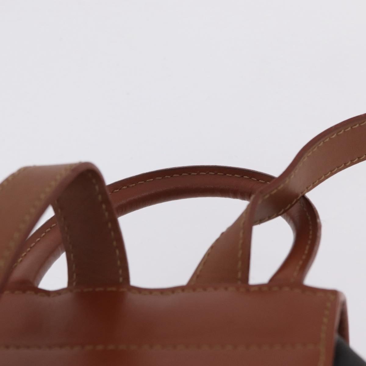 FENDI Pecan Canvas Backpack PVC Black Brown