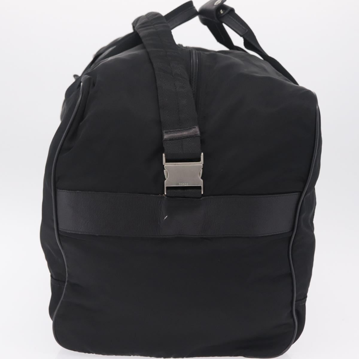 PRADA Boston Bag Nylon 2way Black Silver