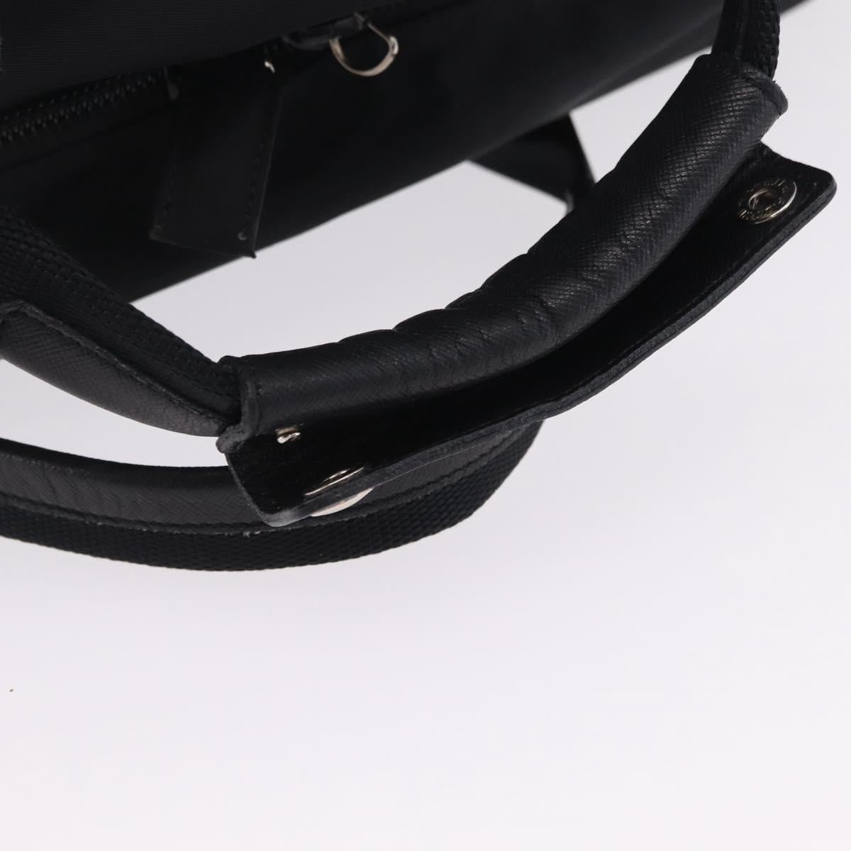 PRADA Boston Bag Nylon 2way Black Silver