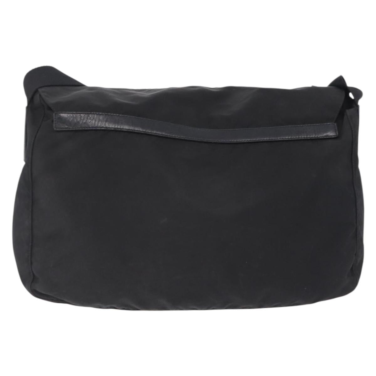 PRADA Shoulder Bag Nylon Black Silver