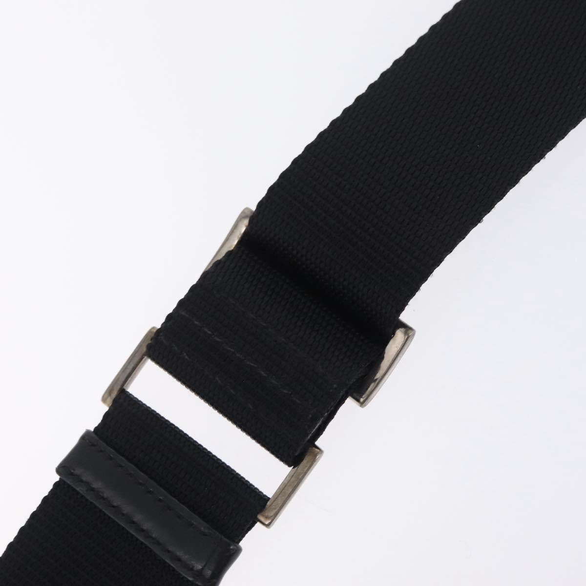 PRADA Shoulder Bag Nylon Black Silver