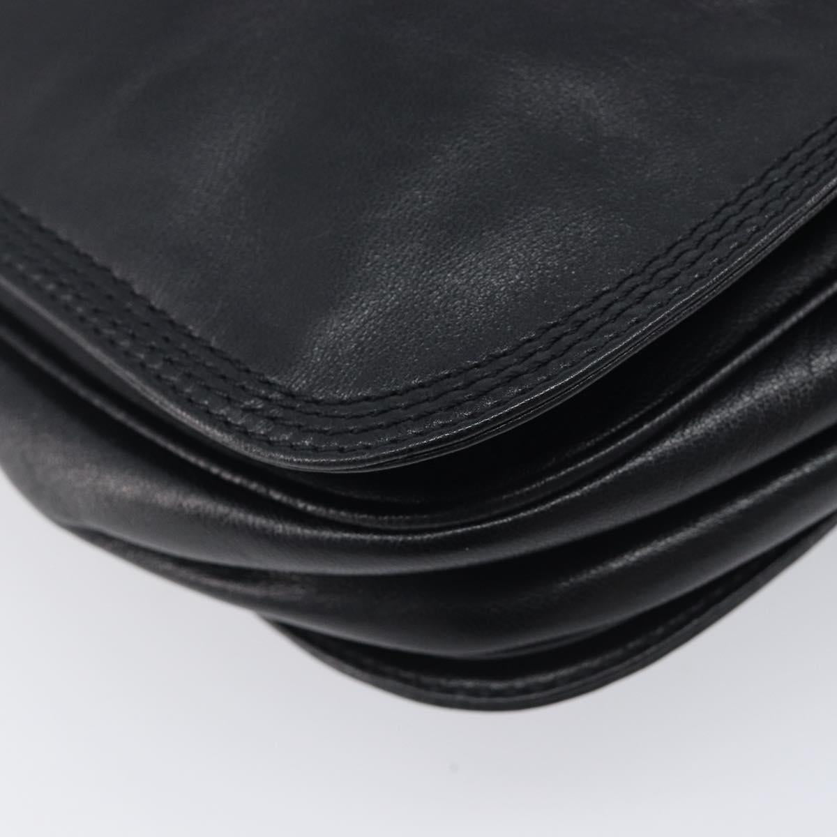 LOEWE Shoulder Bag Leather Black Gold