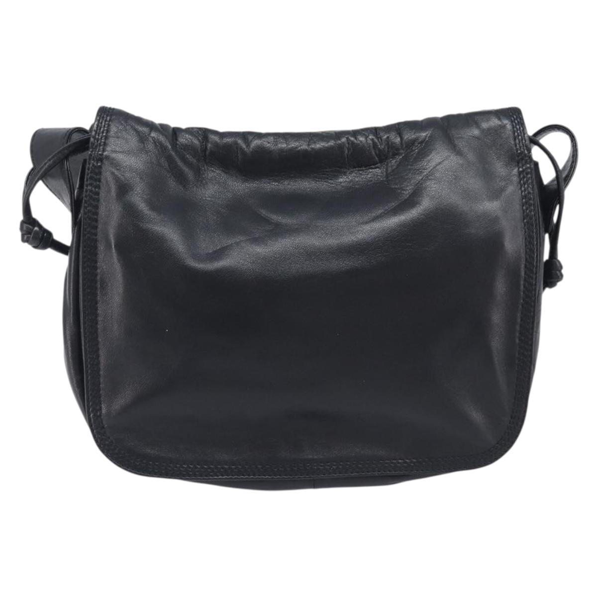 LOEWE Shoulder Bag Leather Black Gold
